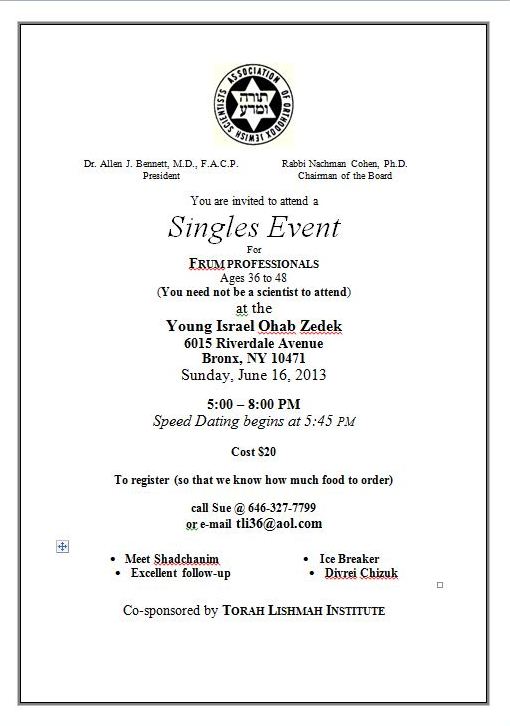 Jewish singles events nyc christmas eve